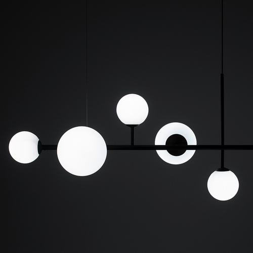 Kontrola Závěsná lampa Aldex Dione 6 černá 1092K1