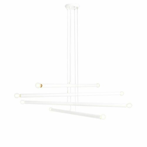 Kontrola Závěsný lustr Aldex Tubo 8 bílý kov E14 8x40W 1072P