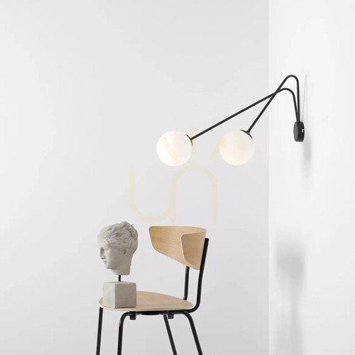 Kontrola Nástěnné svítidlo Aldex Holm L černé, 2×E14, 72 cm, 1082D1_L
