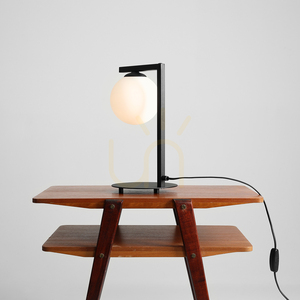 Stolní lampa Aldex Zac černá, kov a sklo, 39 cm, E14, 1038B1_1 small 4