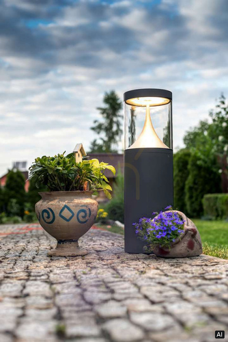 Kontrola Venkovní sloupkové svítidlo NORLYS Egersund 1285GR grafit LED 20,3 W 63 cm