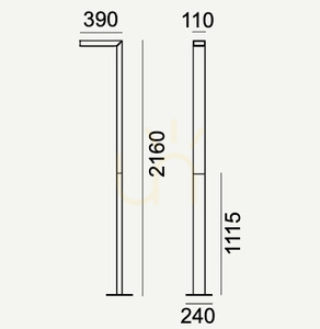 ASKER POLE 1360 ALUMINIUM 2xLED 12W 3000K EEI C NORLYS small 4