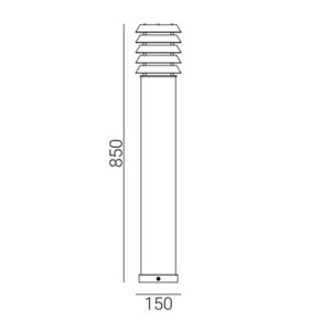 Světelný sloup ALTA 85cm 1440GA E27 pozinkovaný Norlys. small 1