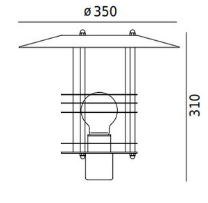 Stockholm 2017 Pozinkované sloupové svítidlo E27 Led 9W Norlys small 1