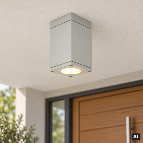 Kontrola Venkovní stropní svítidlo Norlys SANDVIK 795AL hliník RAL 9006 GU10 4W IP54 IK08