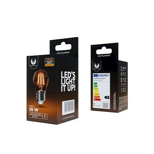 Kontrola LED žárovka pro girlandy zlatá 4W 2200K 400lm