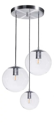 Kontrola Moderní závěsné svítidlo Bacan Set of 3 Transparent brass Famlight