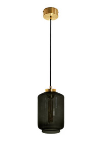 Stylová závěsná lampa Famlight Leyte mosaz/měď small 1