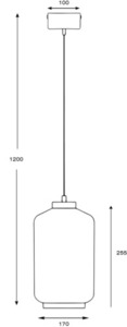 Stylová závěsná lampa Famlight Leyte mosaz/měď small 4