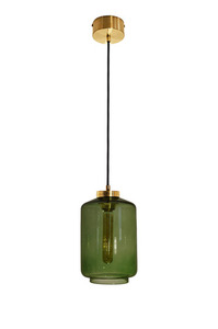 Stylová závěsná lampa Famlight Leyte mosaz/měď small 0