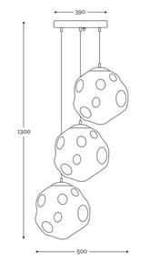Stropní závěsné svítidlo Famlight Mico sada 3 kusů v mosazném provedení 2 Stropní závěsné svítidlo Famlight Mico sada 3 kusů v mosazném provedení small 2