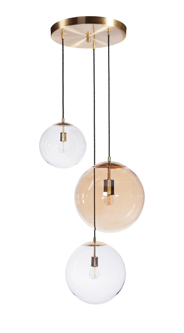 Kontrola Stylová závěsná svítidla Famlight Muna sada 3 kusů v měděné barvě Stylová závěsná svítidla Famlight Muna sada 3 kusů v měděné barvě