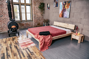 Manželská postel WoodMan LOFT 140 × 200 z bukového dřeva, přírodní lněný olej, WUA-01249 small 5