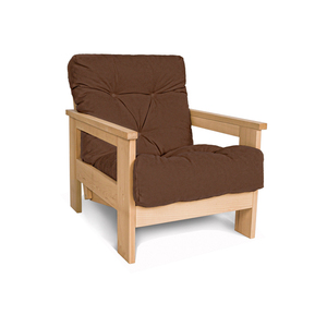 Křeslo s polohovatelným opěradlem WoodMan MEXICO 001361 – neošetřený buk, hnědé small 0