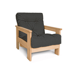 Polohovatelné křeslo WoodMan Mexico bukové dřevo přírodní, šedé 001366 small 0