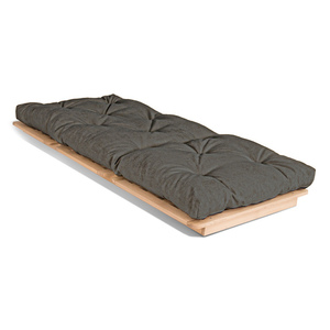 Futon Layti 90 WoodMan, bukové dřevo, přírodní, šedé čalounění, SKU WUA-00885 small 1
