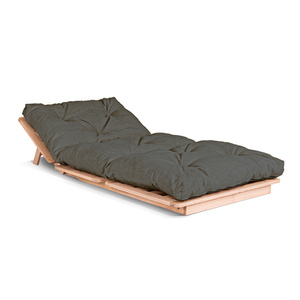 Futon Layti 90 WoodMan, bukové dřevo, přírodní, šedé čalounění, SKU WUA-00885 small 2