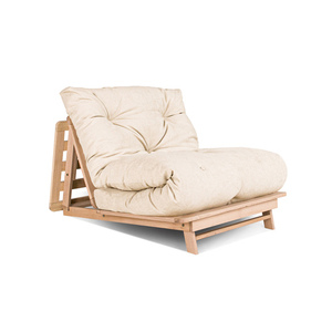 Futon pohovka WoodMan Layti 90 krémová, lněný olej, WUA-00879 0 Futon pohovka WoodMan Layti 90 krémová, lněný olej, WUA-00879 small 0