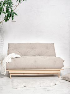 Futon pohovka WoodMan Layti 140, bukové dřevo, krémová, WUA-01109 small 3