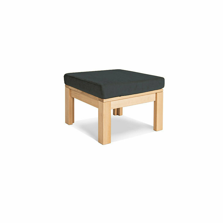Puf Mexiko WoodMan z bukového dreva grafit 38x51x51 cm WUA-00851