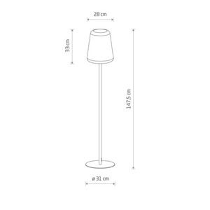 Venkovní stojací lampa Nowodvorski PATIO 10105, grafitová a bílá, E27 small 4