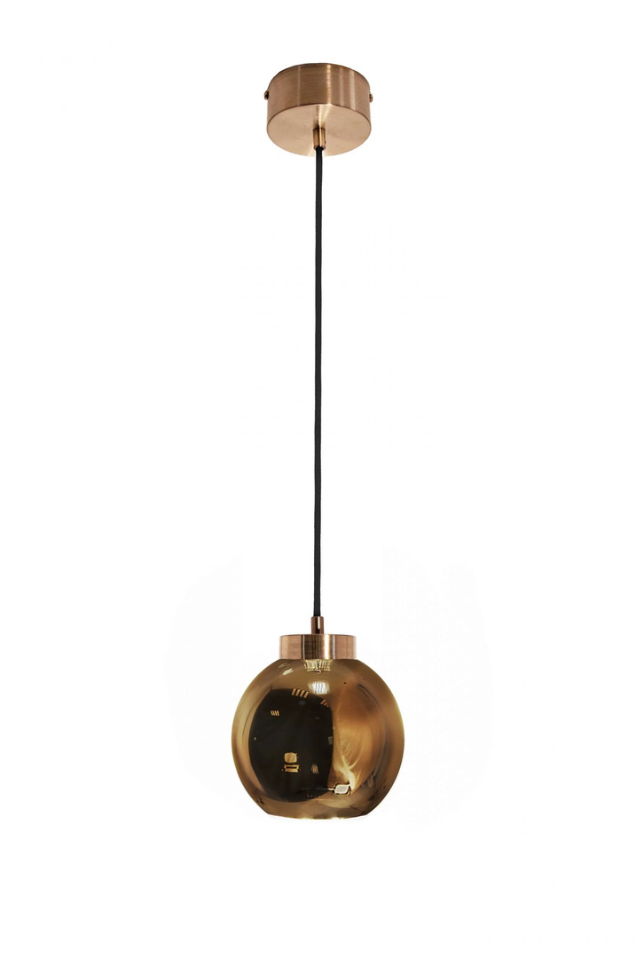 Kontrola REUNION L Zlatá/měděná stylová závěsná lampa REUNION L Zlatá/měděná stylová závěsná lampa