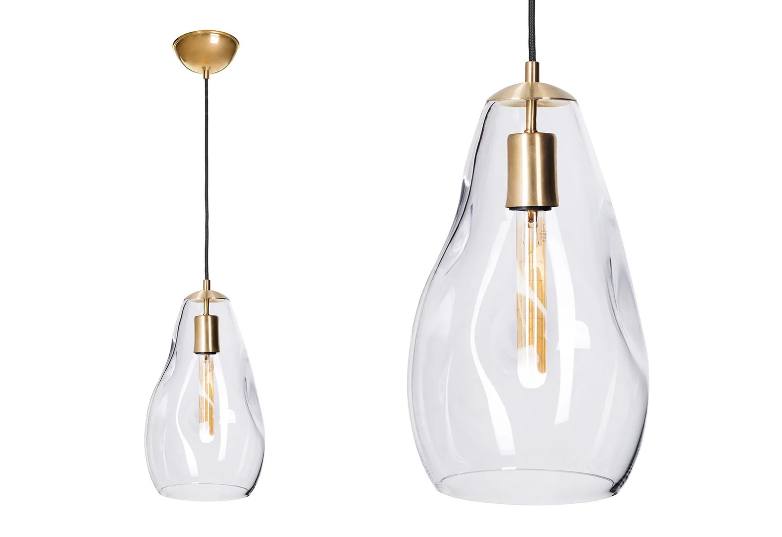 Pohled Závěsné svítidlo Famlight Storm S, čiré sklo, mosaz Závěsné svítidlo Famlight Storm S, čiré sklo, mosaz