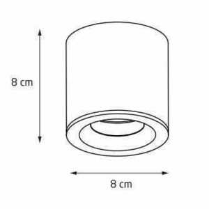 Stropní svítidlo Max Light FORM C0216 černé – IP65, 1xGU10 max 50W, kov, Ø8 x 8 cm, do koupelny i ven small 1