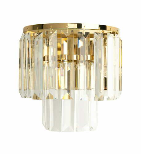 Kontrola Křišťálové nástěnné svítidlo Max Light Monaco W0288 zlaté 2xG9 18x19 cm