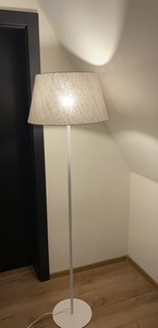 ALLAN LEN E27 stojací lampa - bílá, přírodní lněné stínidlo 168cm - LUNARES small 2