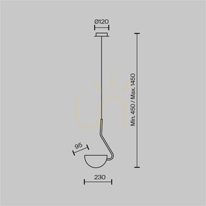 Závěsné svítidlo MOLLIS MOD126PL-01B Maytoni small 8