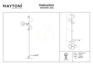 Stojací lampa NOSTALGIA MOD048FL-03G Maytoni small 8