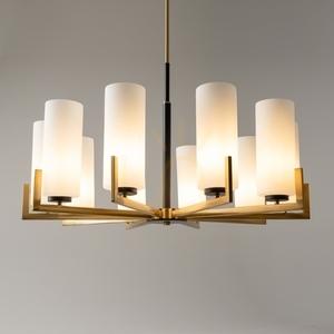 Lustr Maytoni FORTANO MOD089PL-10BS, Ø 86 cm, 10 matných skleněných stínidel, mosaz a černá, 10xE27 small 3