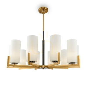 Lustr Maytoni FORTANO MOD089PL-10BS, Ø 86 cm, 10 matných skleněných stínidel, mosaz a černá, 10xE27 small 5