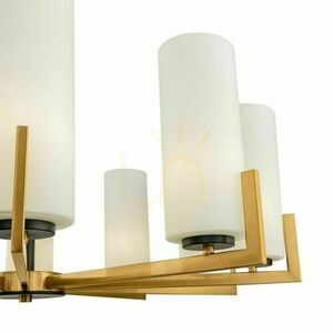 Lustr Maytoni FORTANO MOD089PL-10BS, Ø 86 cm, 10 matných skleněných stínidel, mosaz a černá, 10xE27 small 6