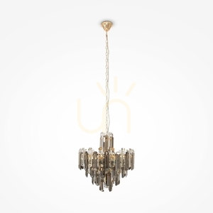 Lustr Maytoni Flare DIA200PL-06G 6xE14 křišťál zlatý Ø48,8 cm výška 68,7-154,2 cm small 0