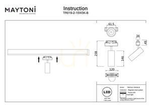 FOCUS LED reflektor na přípojnici TR019-2-15W3K-B Maytoni small 3