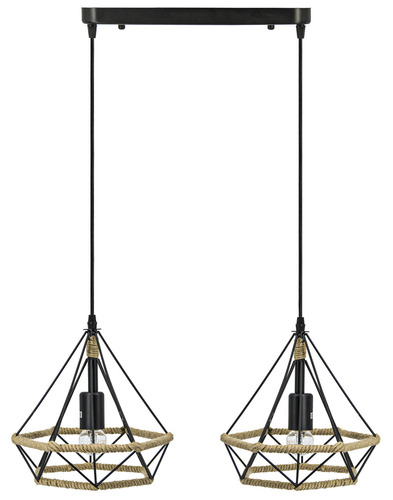 Kontrola PIRAMIDA 8803/2 závěsné svítidlo 2pł.E27 BLACK+SHINE