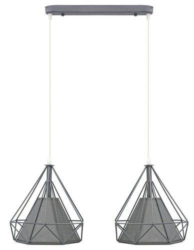 Kontrola PIRAMIDA 8803/2 závěsné svítidlo 2pł.E27 GREY MAT MAT MATKA