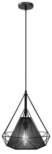 Kontrola PIRAMIDA 8802/1 PIRAMIDA lampa 8802/1 závěsná šňůra.1pł.E27 SIATKA BLACK