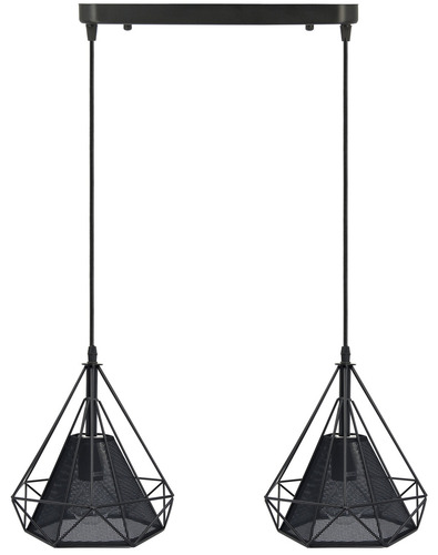 Kontrola PIRAMIDA 8803/2 závěsné svítidlo 2pł.E27 SIATKA BLACK