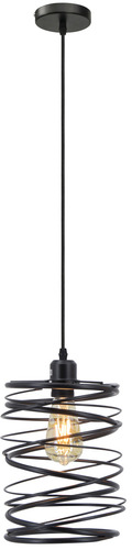 Kontrola SPRĘŻZYNA 6801/1 závěsná lampa 1lb.E27 ČERNÁ