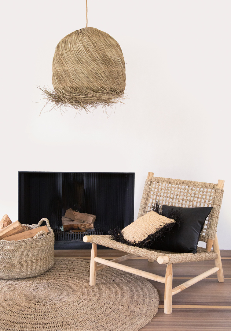 Kontrola Povlak na polštář Raffia Square - Natural Black - 40x40. Povlak na polštář Raffia Square - Natural Black - 40x40.
