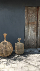 Ažurová stropní lampa, dekorace - The Dumpling Floor Lamp S, E27, ratan 4 Ažurová stropní lampa, dekorace - The Dumpling Floor Lamp S, E27, ratan small 4