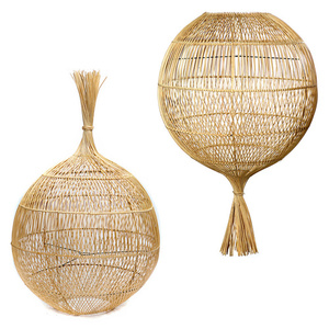 Ažurové závěsné svítidlo - stojací lampa Wonton, E27, ratan 0 Ažurové závěsné svítidlo - stojací lampa Wonton, E27, ratan small 0