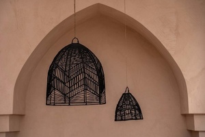 Černá pletená závěsná lampa - The Bala M, E27, ratan small 5