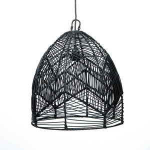 Černá pletená závěsná lampa - The Bala M, E27, ratan small 8