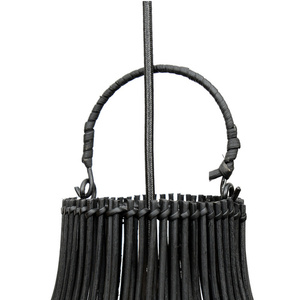 Černá pletená závěsná lampa - The Lobster Trap L, E27, ratan small 1