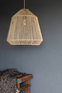 Lampa v boho stylu - The Conic, mořská tráva, E27, ruční výroba small 2