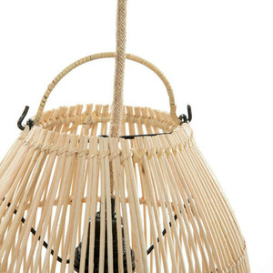 Stropní svítidlo do obývacího pokoje - Zuri S, E27, ratan, scandi boho small 4